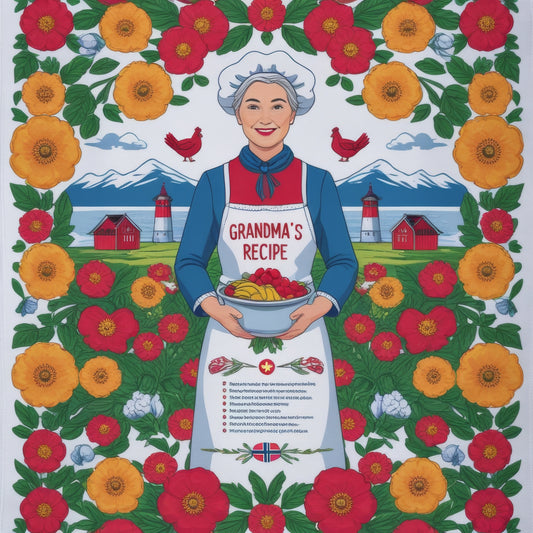 Norwegian Folk Art Kitchen Towel Collection